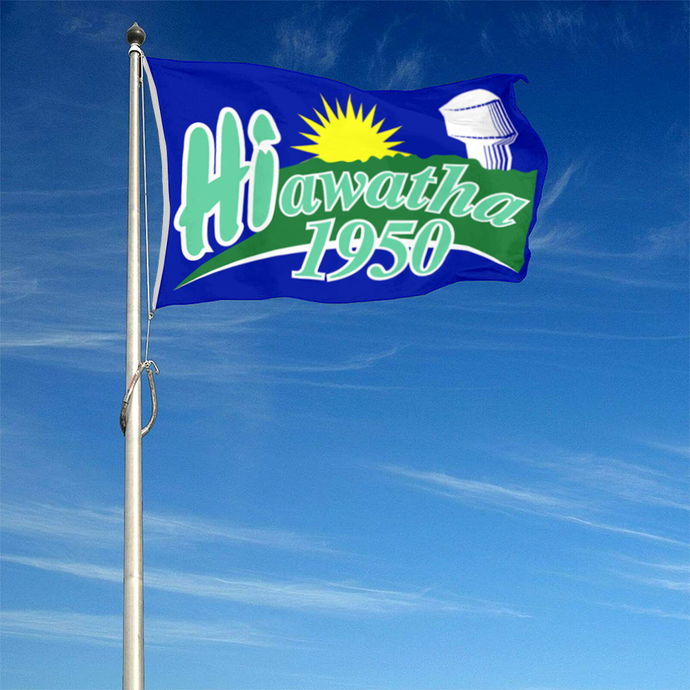 Fyon The Hiawatha, Iowa flag  Banner