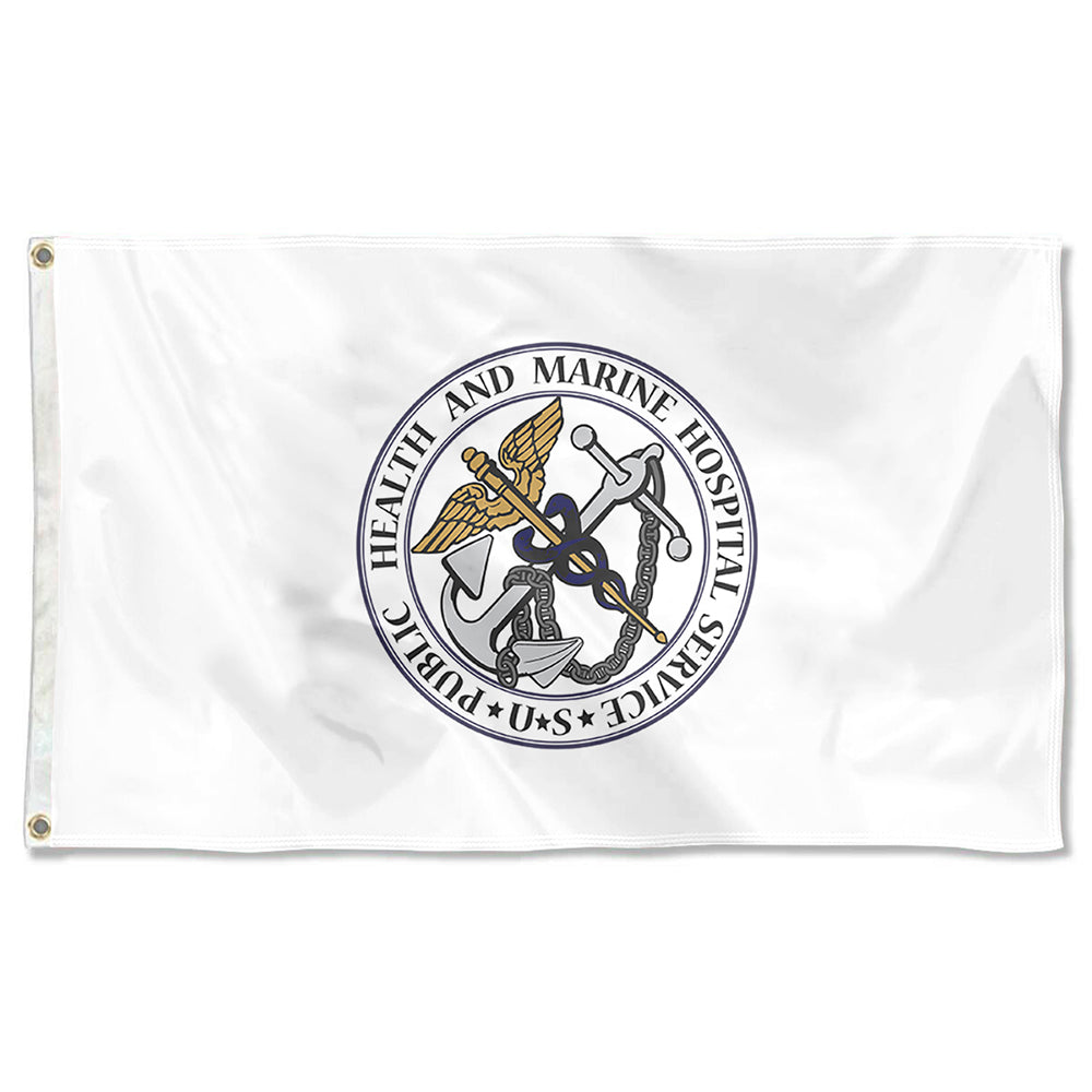 Fyon The Marine Hospital Service Flag Banner White