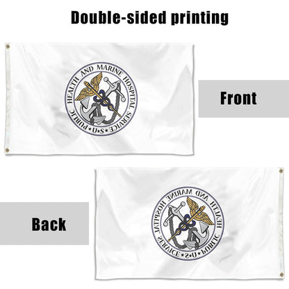 Fyon The Marine Hospital Service Flag Banner White