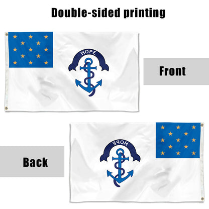 Fyon The Rhode Island Regiment Flag (1775-1783) Banner