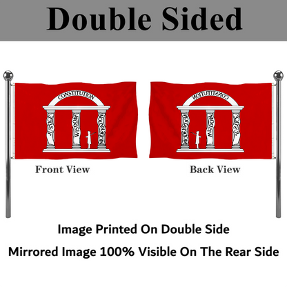 Fyon The United States Georgia (1861,red) Flag  Banner