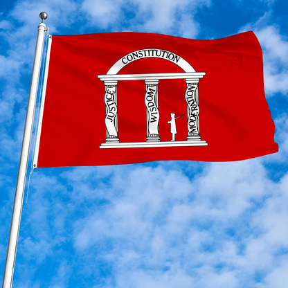 Fyon The United States Georgia (1861,red) Flag  Banner