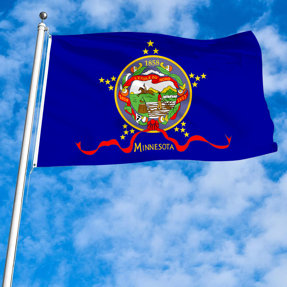 Fyon The United States Minnesota (reverse, February 28, 1893 – August 1957) Flag  Banner