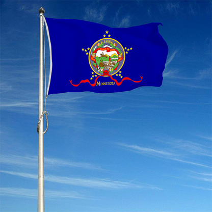 Fyon The United States Minnesota (reverse, February 28, 1893 – August 1957) Flag  Banner