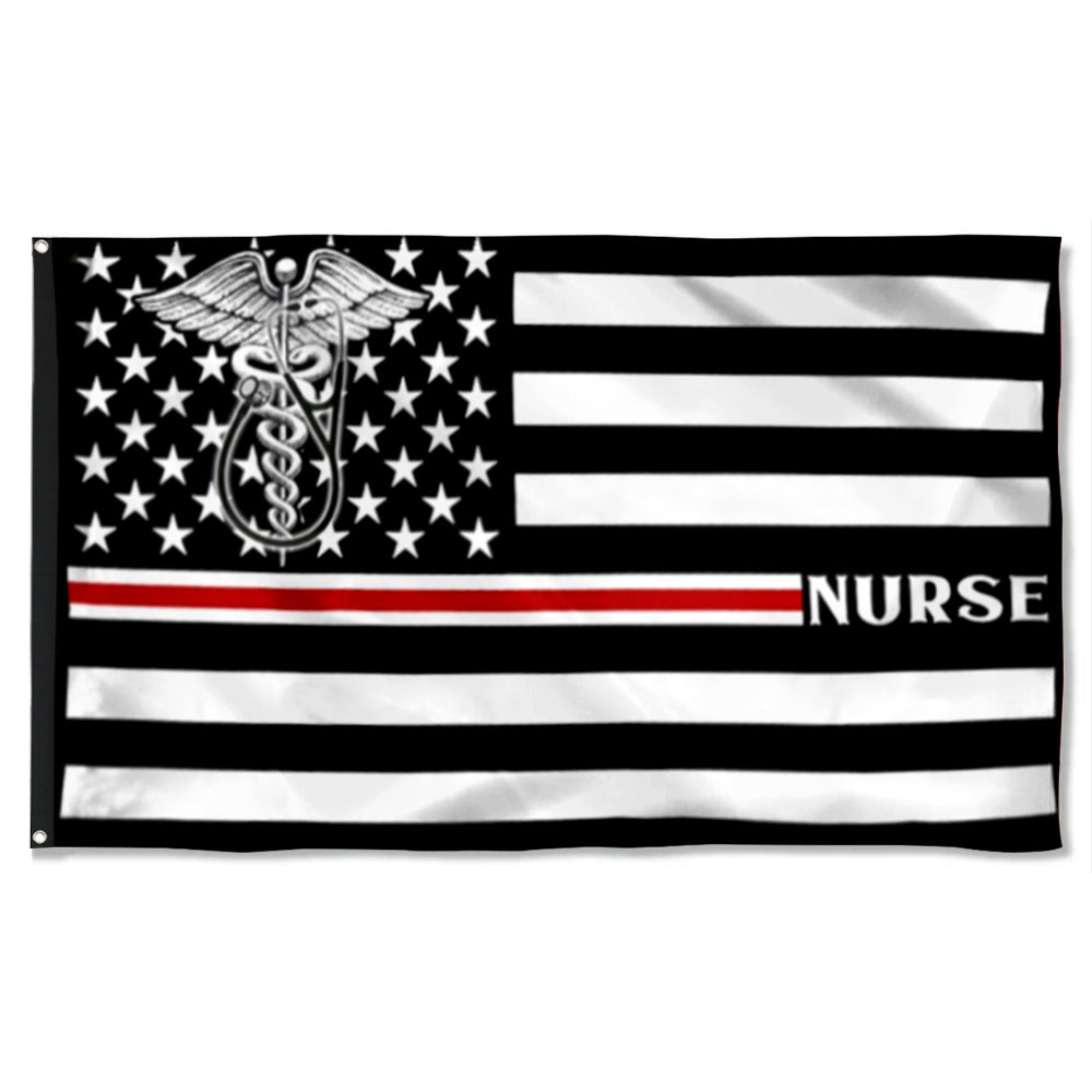 Fyon Thin Red Line Nurse Flag 41815 Indoor and outdoor banner