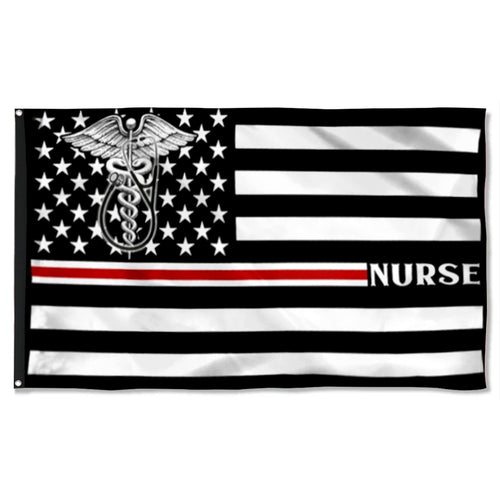 Fyon Thin Red Line Nurse Flag 41815 Indoor and outdoor banner