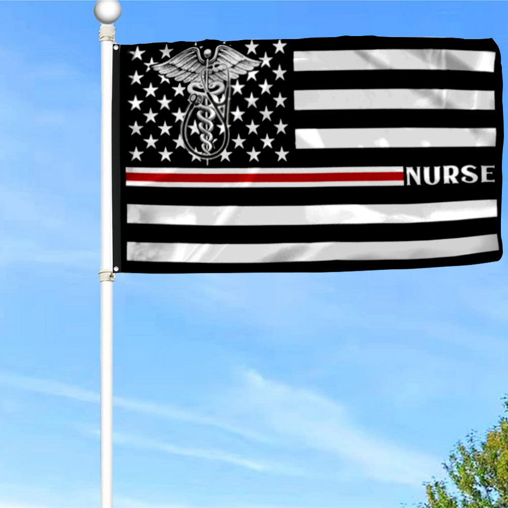 Fyon Thin Red Line Nurse Flag 41815 Indoor and outdoor banner