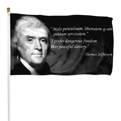 Fyon Thomas Jefferson Flag Indoor and Outdoor Banner