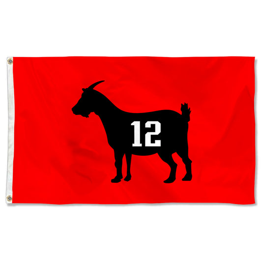 Fyon Tom Brady 12 Goat Flag New England Patriots Flag Banner