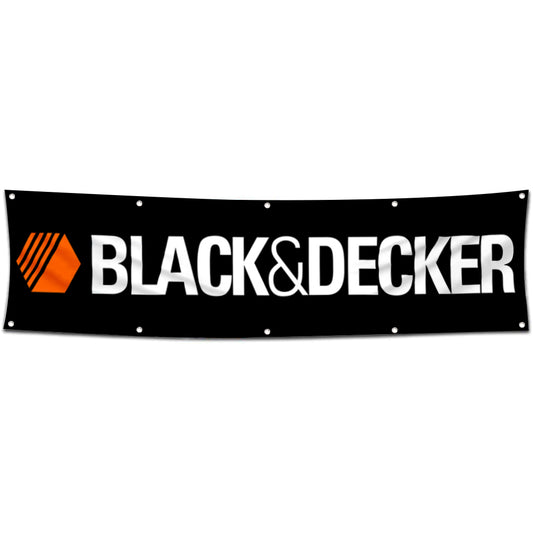 Fyon Tools Garage Shop Decor Banner Works for Black&Decker Flag 2x8 Feet