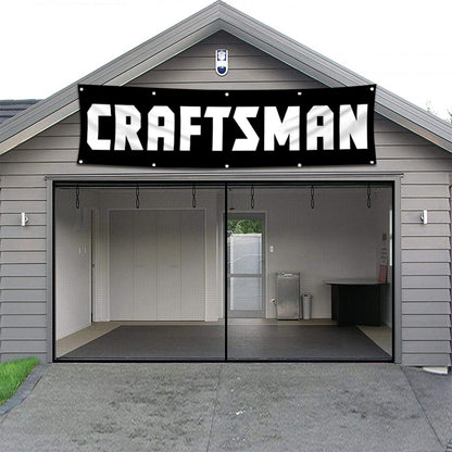 Fyon Tools Garage Shop Decor Banner Works for Craftsman Flag Black