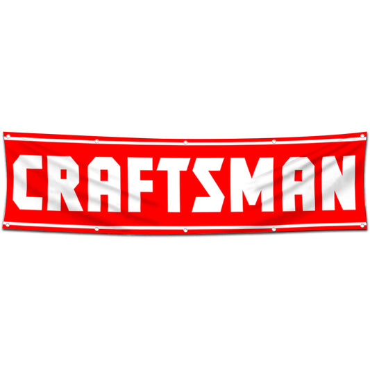 Fyon Tools Garage Shop Decor Banner Works for Craftsman Flag Red 2x8 Feet