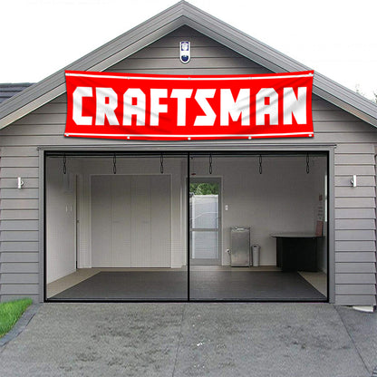 Fyon Tools Garage Shop Decor Banner Works for Craftsman Flag Red 2x8 Feet