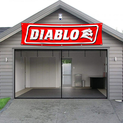 Fyon Tools Garage Shop Decor Banner Works for Diablo Flag 2x8 Feet