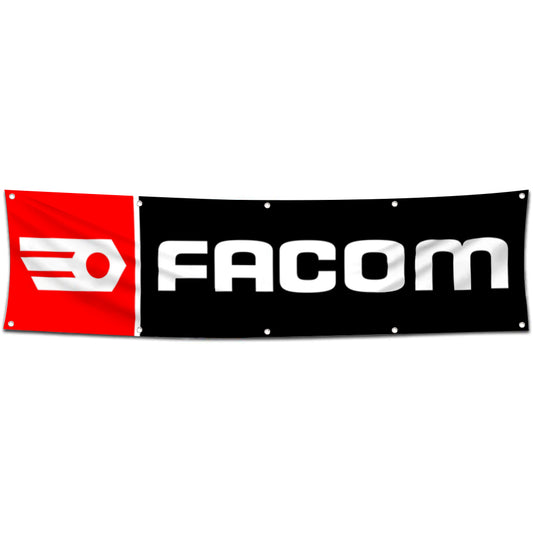 Fyon Tools Garage Shop Decor Banner Works for Facom Flag 2x8 Feet