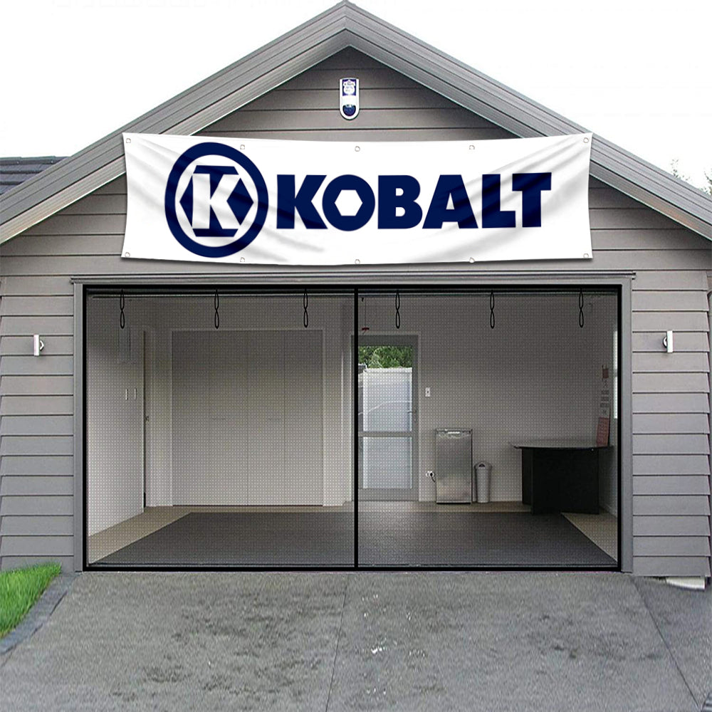 Fyon Tools Garage Shop Decor Banner Works for Kobalt Flag White 2x8 Feet