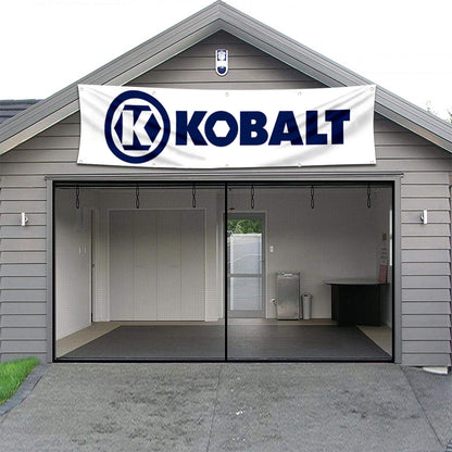 Fyon Tools Garage Shop Decor Banner Works for Kobalt Flag White 2x8 Feet