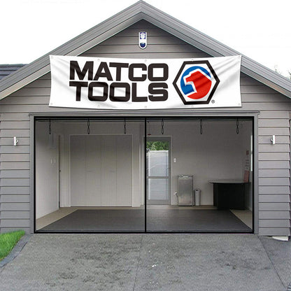 Fyon Tools Garage Shop Decor Banner Works for Matco Flag  2x8 Feet