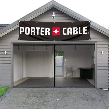 Fyon Tools Garage Shop Decor Banner Works for Porter Cable Flag 2x8 Feet