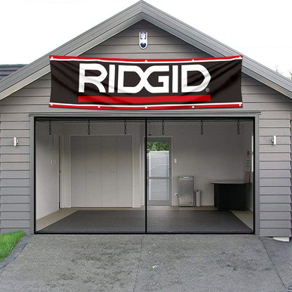 Fyon Tools Garage Shop Decor Banner Works for Ridgid Flag 2x8 Feet
