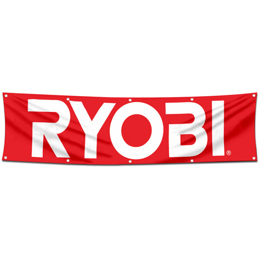 Fyon Tools Garage Shop Decor Banner Works for Ryobi Flag 2x8 Feet