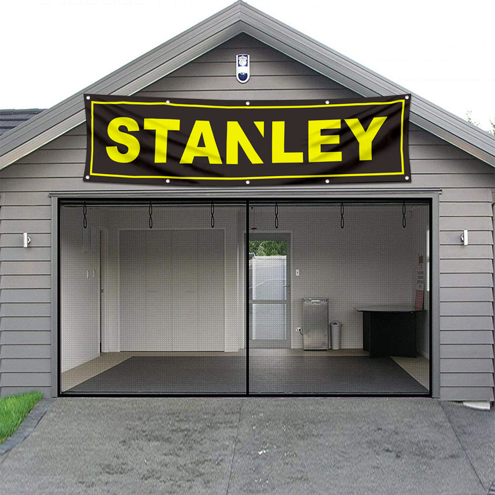 Fyon Tools Garage Shop Decor Banner Works for Stanley on Flag 2x8 Feet