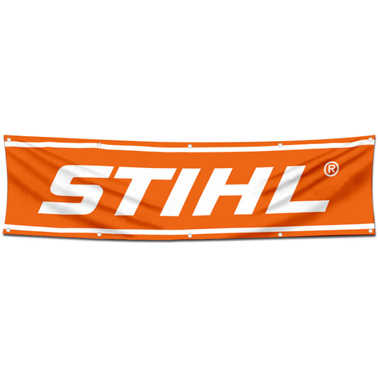 Fyon Tools Garage Shop Decor Banner Works for Stihl on Flag Orange 2x8 Feet