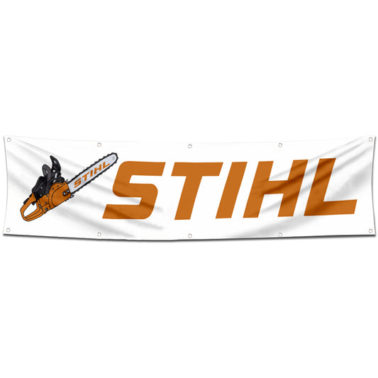 Fyon Tools Garage Shop Decor Banner Works for Stihl on Flag White 2x8 Feet