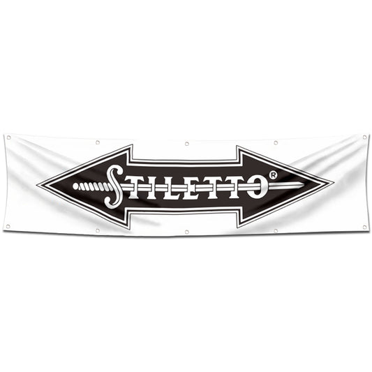 Fyon Tools Garage Shop Decor Banner Works for Stiletto on Flag 2x8 Feet