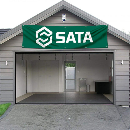 Fyon Tools Garage workshop Decor Banner Works for Sata Flag 2x8 Feet