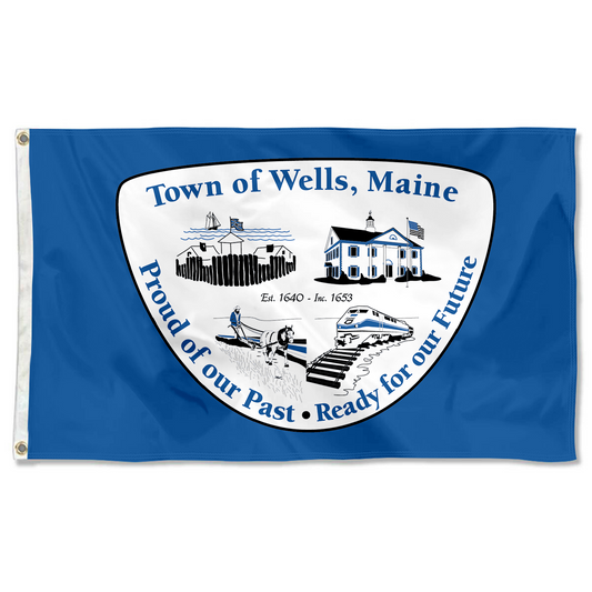 Fyon Town of Wells, Maine flag Banner