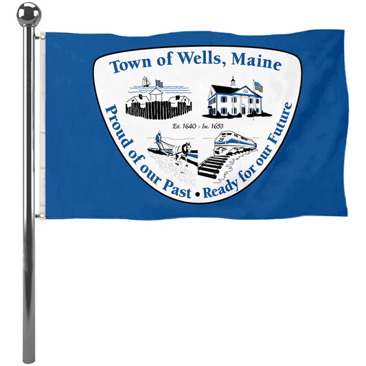 Fyon Town of Wells, Maine flag Banner