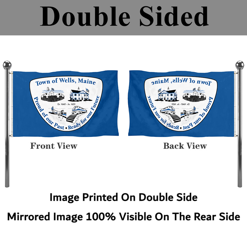 Fyon Town of Wells, Maine flag Banner