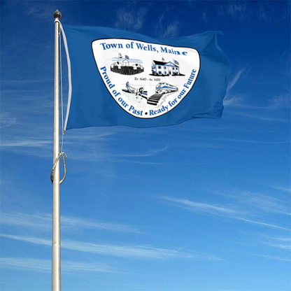 Fyon Town of Wells, Maine flag Banner