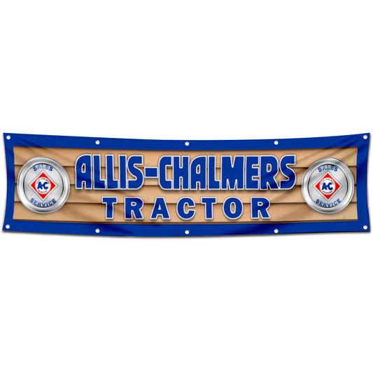 Fyon Tractor Garage Shop Decor Banner Works for Allis Chalmers Flag 2x8 Feet