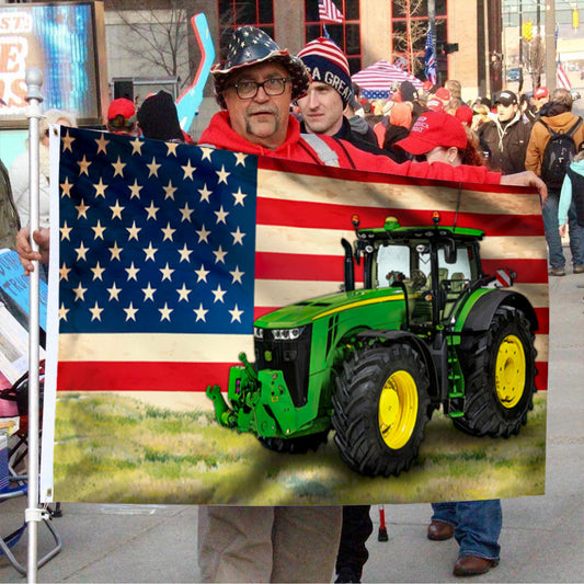 Fyon Tractor No Farmers No Food Flag 41516 Indoor and outdoor banner