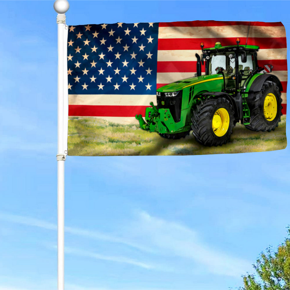 Fyon Tractor No Farmers No Food Flag 41516 Indoor and outdoor banner