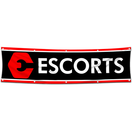 Fyon Tractors Garage Shop Banner Works for Escorts Flag 2x8 Feet