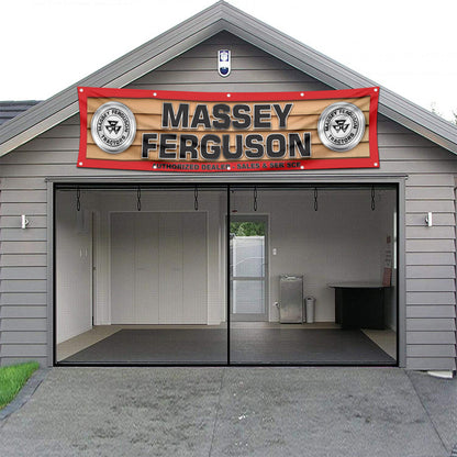 Fyon Tractors Garage Shop Decor Banner Flag Works for Massey Ferguson Flag 2x8 Feet