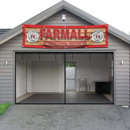 Fyon Tractors Garage Shop Decor Banner Works for Farmall Flag 2x8 Feet
