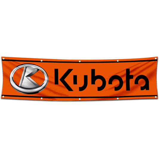 Fyon Tractors Garage Shop Decor Banner Works for Kubota Flag 2x8 Feet