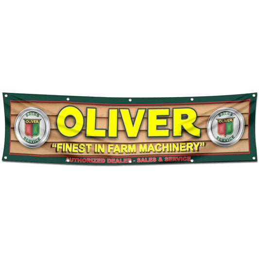 Fyon Tractors Garage Shop Decor Banner Works for Oliver Flag Banner 2x8 Feet
