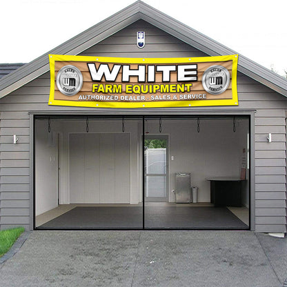 Fyon Tractors Garage Shop Decor Banner Works for White Farm Equipment Flag 2x8 Feet