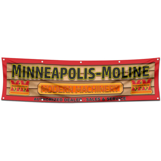 Fyon Tractors Garage workshop Decor Banner Works for Minneapoli Moline Flag 2x8 Feet