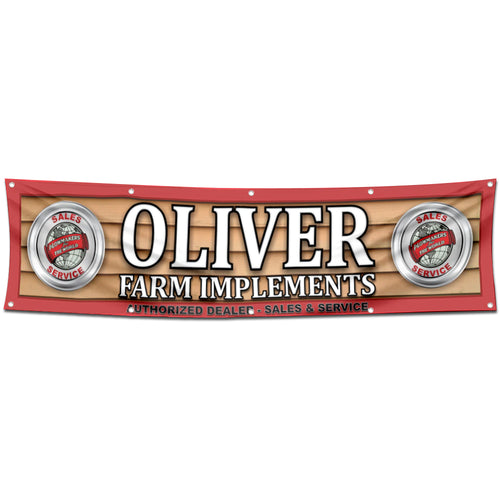 Fyon Tractors Garage workshop Decor Banner Works for Oliver Flag 2x8 Feet