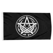 Fyon Triple Moon Pentacle Pagan Flag Banner