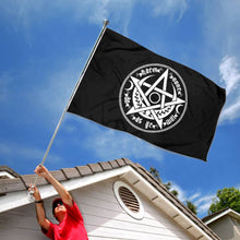 Fyon Triple Moon Pentacle Pagan Flag Banner