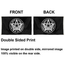 Fyon Triple Moon Pentacle Pagan Flag Banner