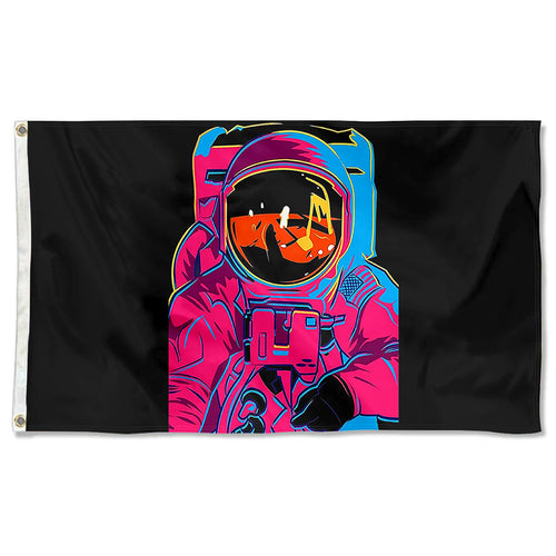 Fyon Trippy rainbow Astronaut Funny Flag  Indoor and outdoor banner