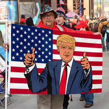 Fyon Trump 2024 Don Jr Cartoon Ivanka USA Flag Banner